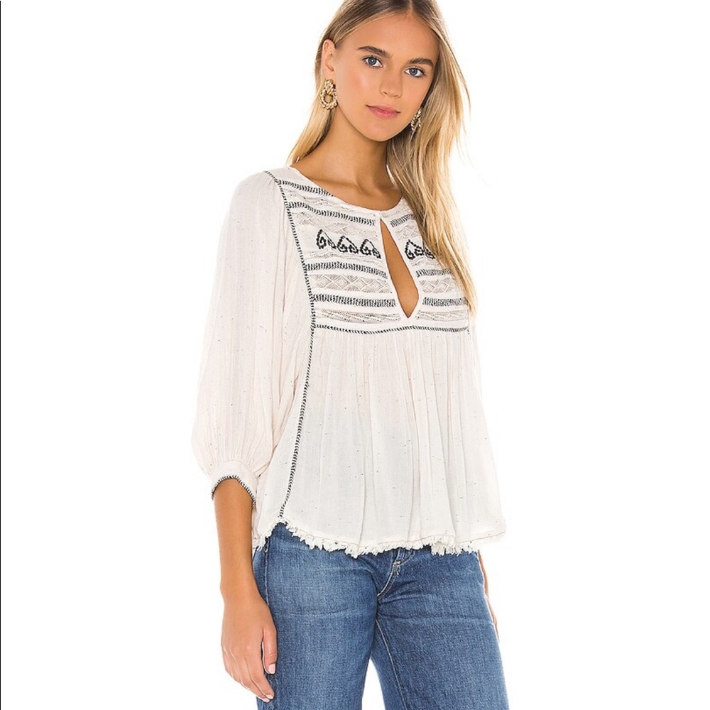 Free People Cyprus Avenue Embroidered Top - Picture 2 of 12